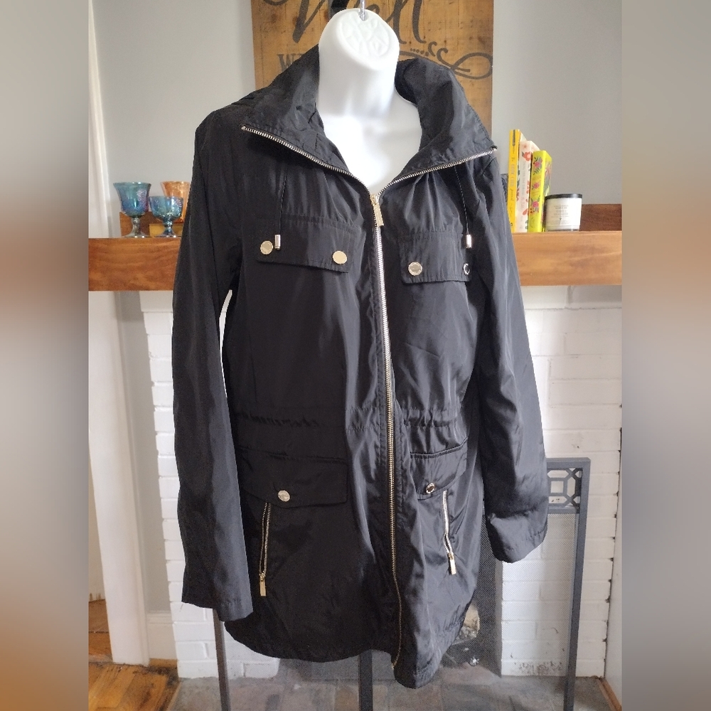 Michael Kors Lightweight Hooded Anorak Black Jacket